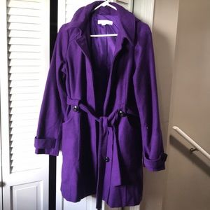 New York & Co purple pea coat